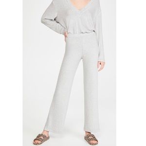 Leset Lori Wide Leg Burnout Pants in Light Heather Grey Size Small MSRP: $160